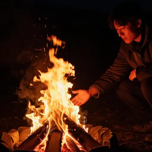 你能感觉到火的热量。