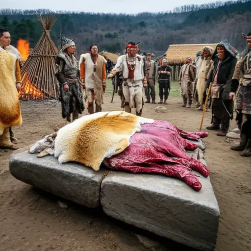 古代部落经常用牲畜祭祀神灵。