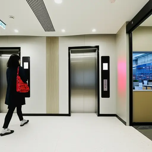 我通常进了楼就坐电梯。