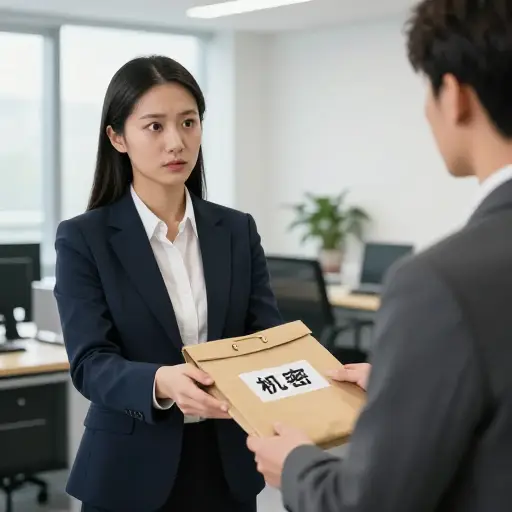 她通过人脉设法获得了一些机密文件。