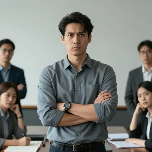当他的价值观受到挑战时，他以一种防备的方式反应。