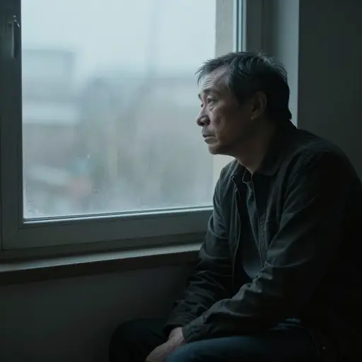 他离婚后一直很沮丧。