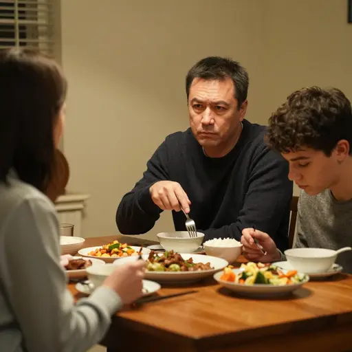 他成长于一个作风专横的家庭，即使对家规提出质疑也会被视为不敬。