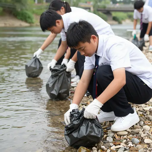 不要污染河流。