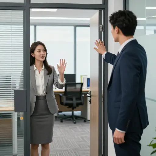 她叫我进她的办公室。