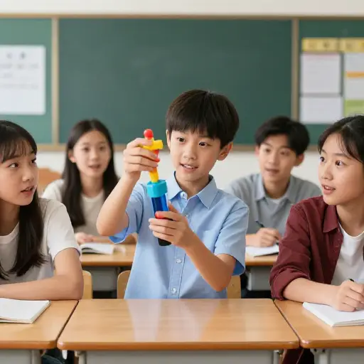 他总是向同学炫耀。
