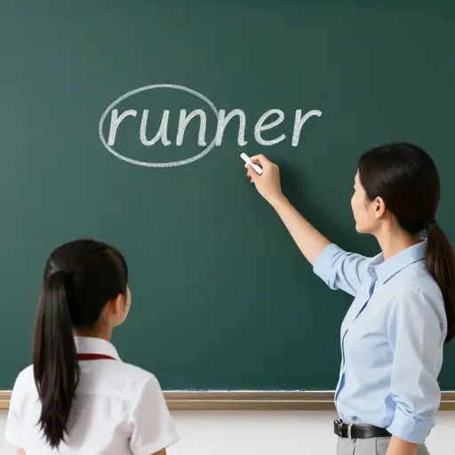 在这个单词'runner'中，'run'是词干。
