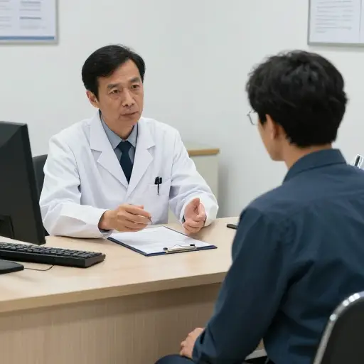 医生建议对椎间盘突出进行物理治疗。