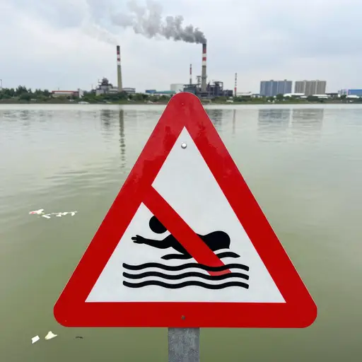 在被污染的水中游泳对健康有严重风险。