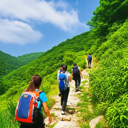 我们周末去山里探险吧。