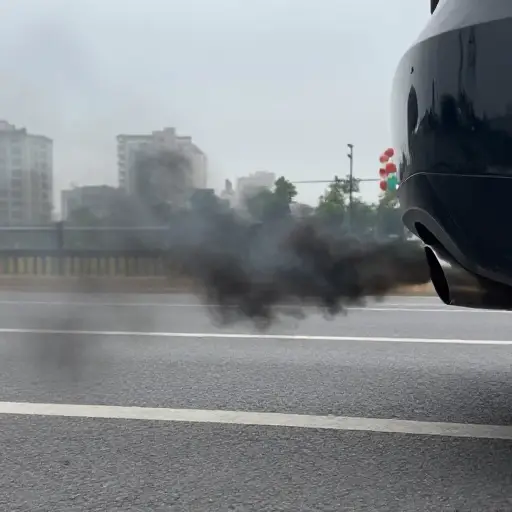 汽车排放的烟雾非常危险。
