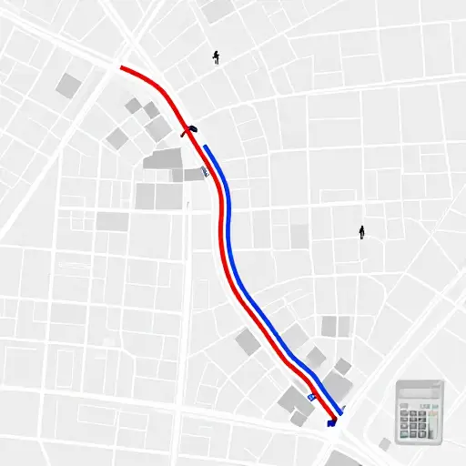 新路线比旧路线短得多。