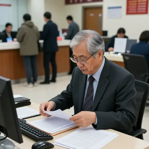那位老职员曾经在银行担任了二十年的文职工作。