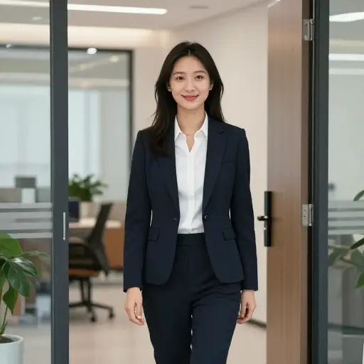 有一位年轻女士在这里要见你。