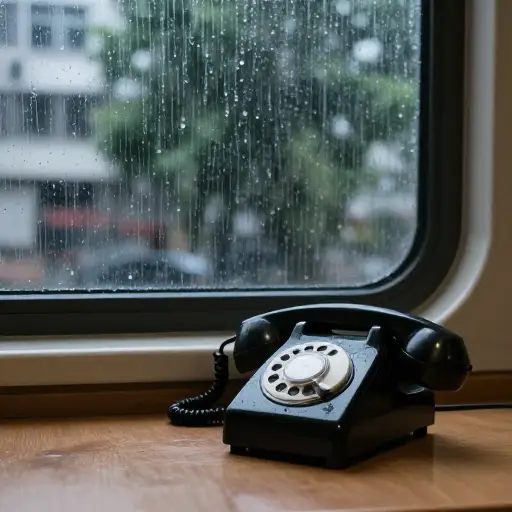 就在雨开始下时，电话响了。
