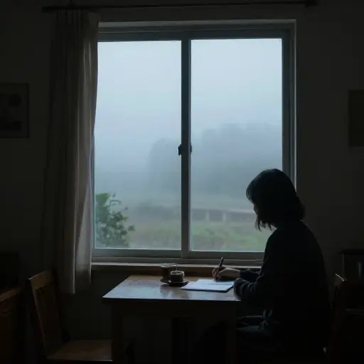 那是一个多雾的下午，我在家。