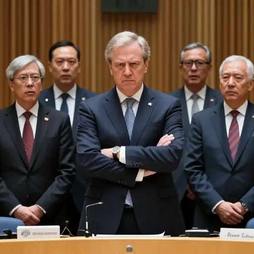 他固执地拒绝妥协，这与既定的外交规范相悖。