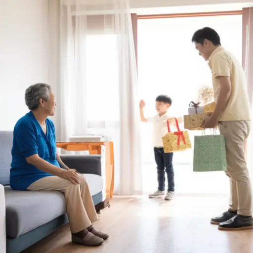 这个周末，我儿子会带着他的儿子，我的孙子，来看我。