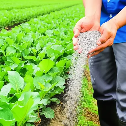 这种新型肥料含有丰富的氮元素，能有效促进植物生长。