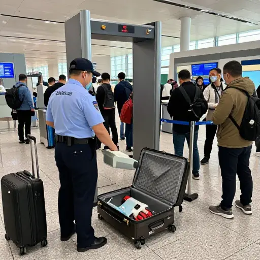 安全官员在行李中检测到一个爆炸物。