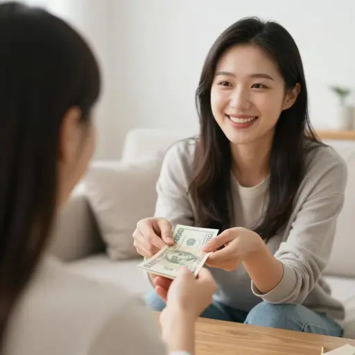 我明天会还你钱。