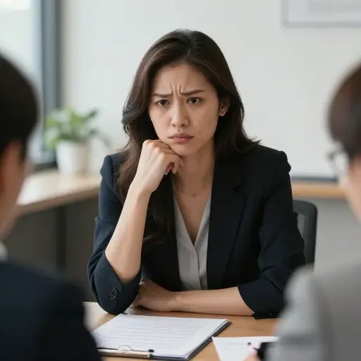 她对抗性的评论让会议气氛变得紧张。