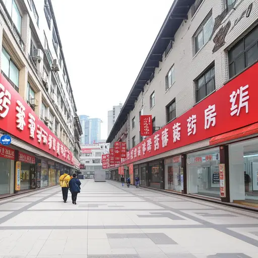镇上有很多药店。