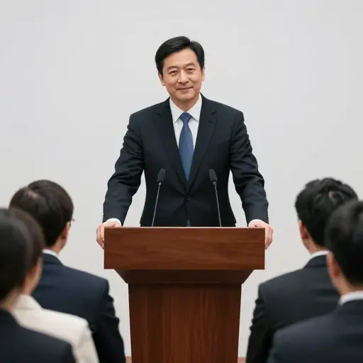 在新闻发布会上，他听起来极其放松。
