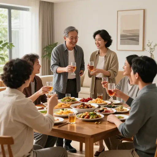 我的父母过去常常大规模地招待朋友。