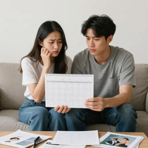 他们还没有确定婚礼的日期。