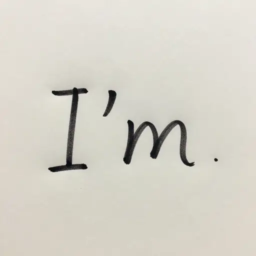 "I'm"中的撇号表明有字母被省略了。