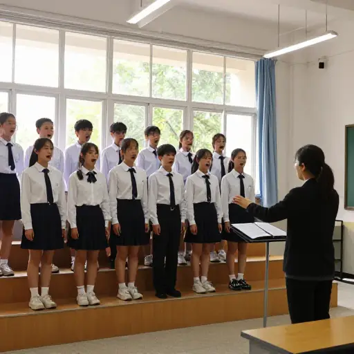 学校唱诗班每周二练习。