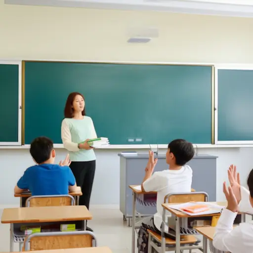 老师正在把笔记本发给学生们。