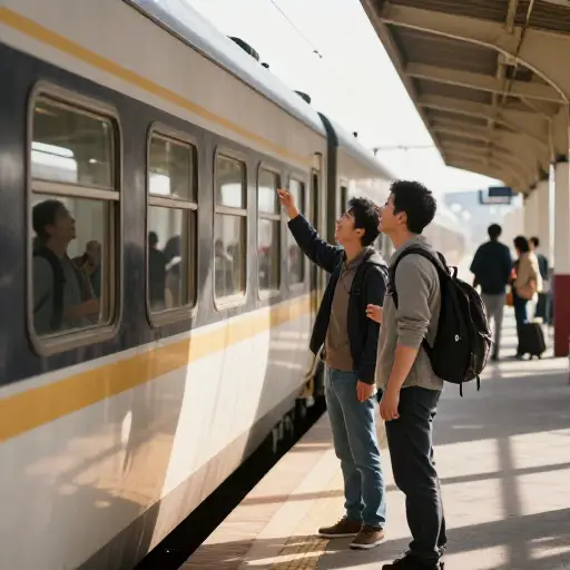他们喜欢坐火车旅行。