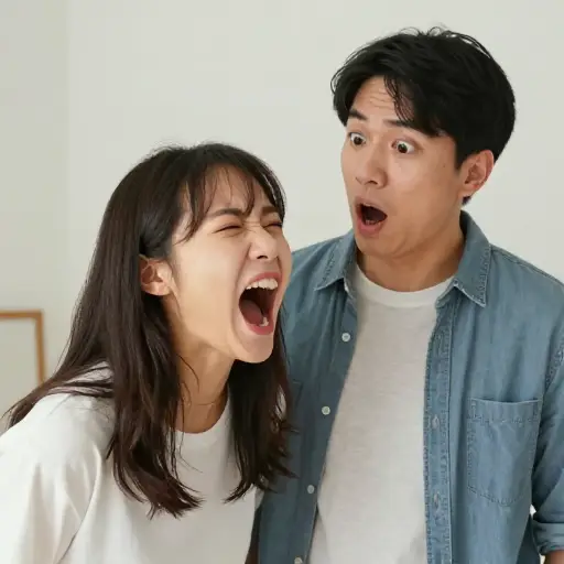 她的尖叫声吓了我一跳。