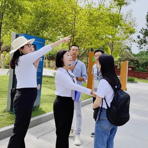 导游们正在帮助游客。