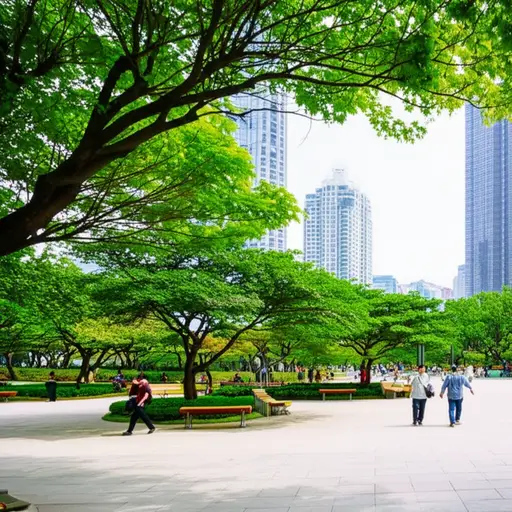 在这个喧闹的城市里，公园是最宁静的地方。