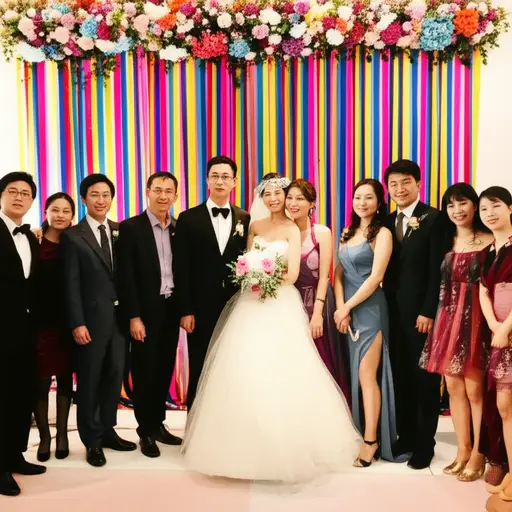 婚礼上充满欢乐的气氛让每个人都感到幸福。