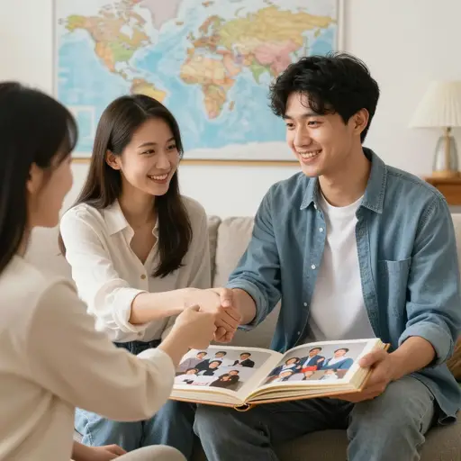 我最近发现了一位住在国外的远房表亲。