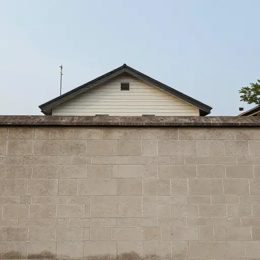 房子被墙挡住了，看不见。