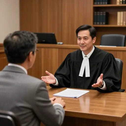 法官用简单易懂的语言向普通人解释法律程序。