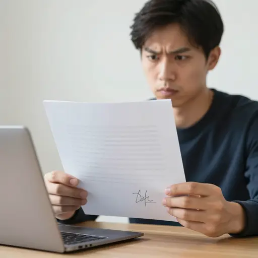 我本以为是个玩笑，但当我看到签名时，我知道这是真的了。