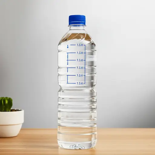 这瓶矿泉水容量是1.5升。