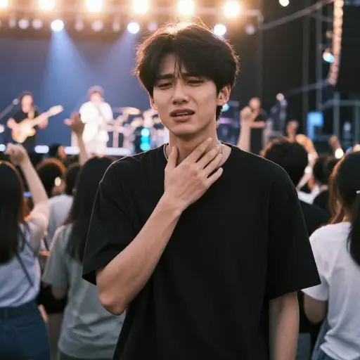 在音乐会上大喊大叫之后，我完全失声了。