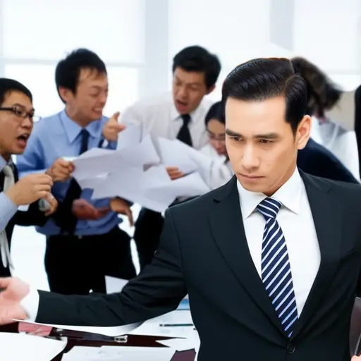 在会议的混乱中，他依然保持着清晰的思路。