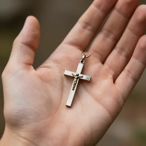 这个小十字架对我有特殊的意义。