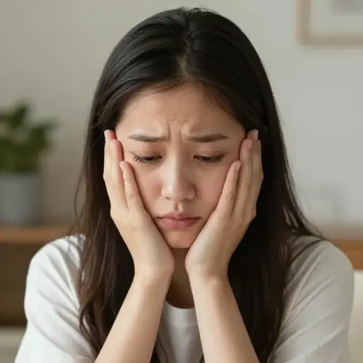 当提到那个秘密时，她心领神会地点了点头。