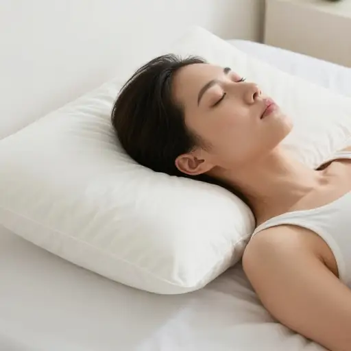 她更喜欢一个硬实的枕头来支撑她的脖子。