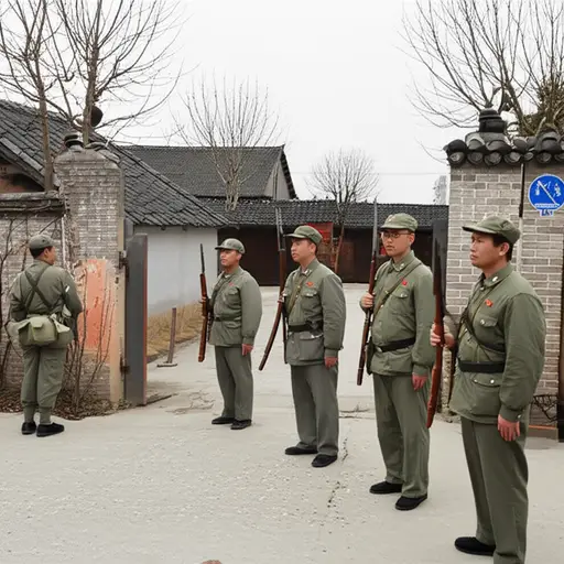 每个村庄都有自己的民兵组织，负责当地的防卫工作。