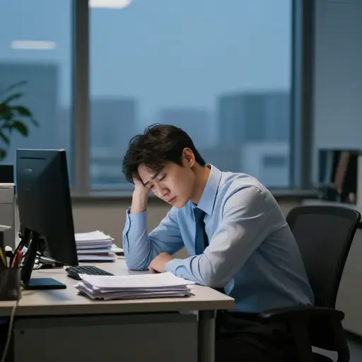 我不断承受着工作和所有这些加班带来的压力。